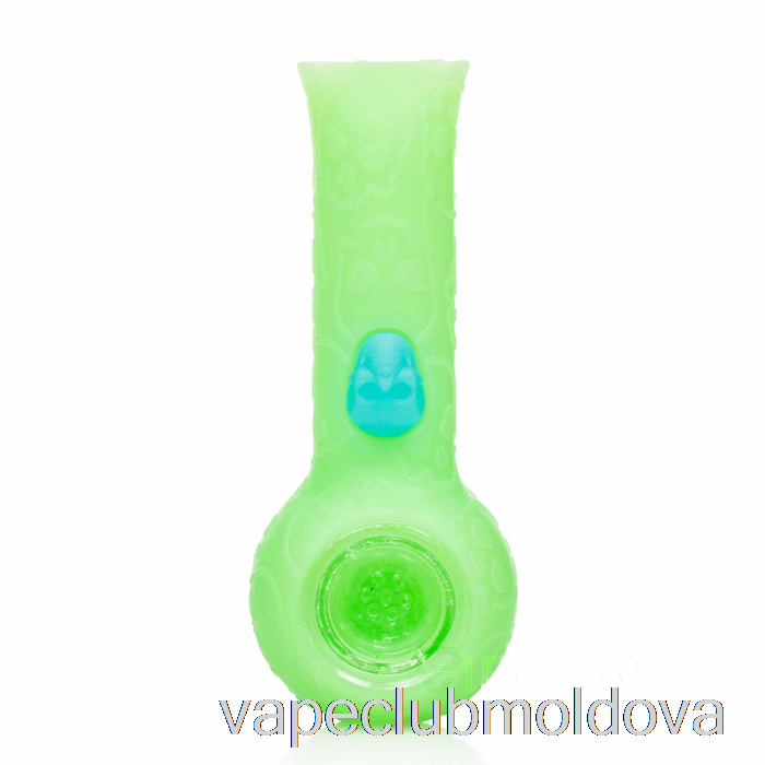 Kit Vape Pod Stratus Silicon Craniu țeavă De Mână Verde Strălucire (verde UV)